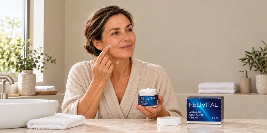 Aplicación de crema en el rostro y el cuello